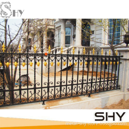 Apartment wrought iron decorative fence
